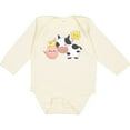 thumbnail image 3 of Inktastic Fun Farm Animals Cow, Pig, Chick Boys or Girls Long Sleeve Baby Bodysuit, 3 of 5