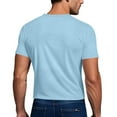 thumbnail image 4 of Men's Sports T-Shirts Short Sleeve Crew Neck Solid Color Lightweight Breathable Quick Dry Tops Fitness Workout (S, Sky Blue), 4 of 6