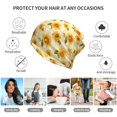 thumbnail image 5 of Hirioo Light Yellow Plaid Sunflower for Multifunction Beanie Hat for Men and Women Unisex for Winter Sports, Outdoor Activities, and Daily Wear, 5 of 8