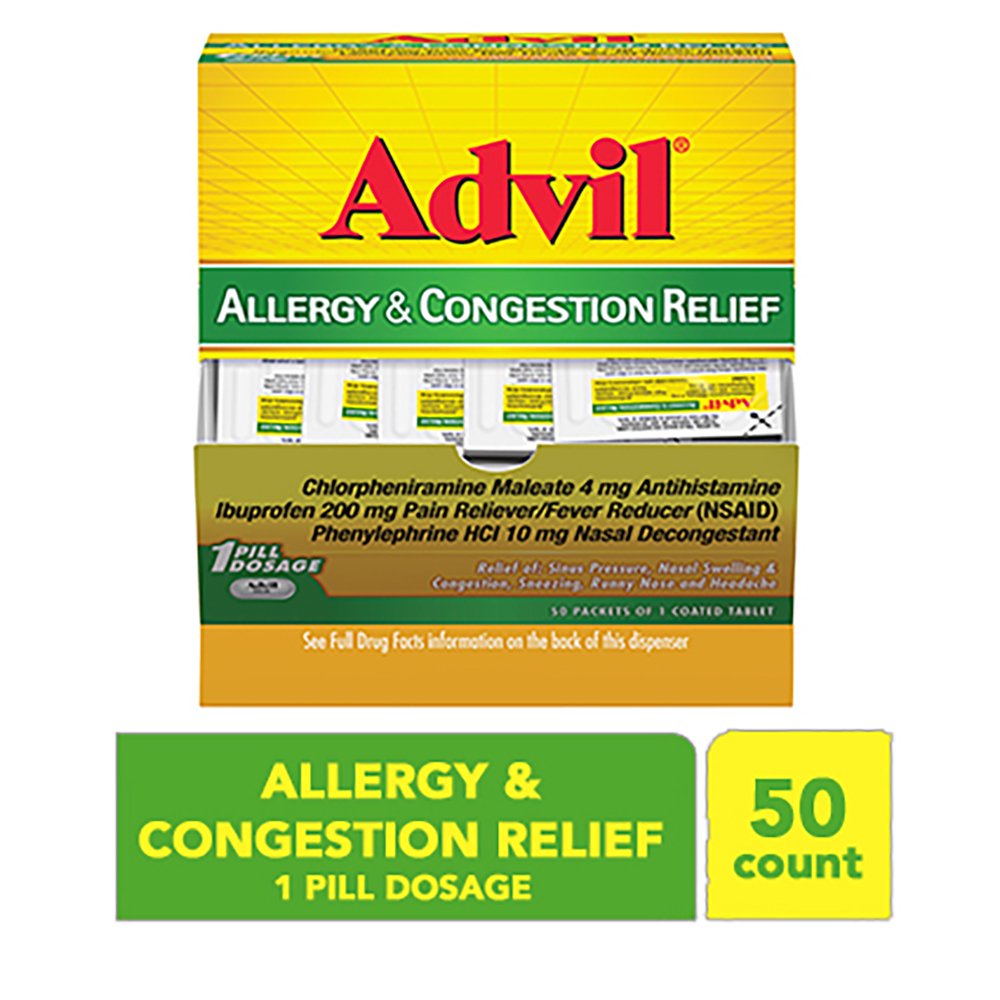 Advil Allergy & Congestion Relief, Pain & Fever Reducer (50 ct.)