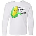 thumbnail image 3 of Inktastic Aw, Shucks, I'm Cute Corn Humor Long Sleeve Youth T-Shirt, 3 of 5