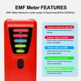 thumbnail image 2 of Portable Electromagnetic Field Meter with 5 LED Indicators - Handheld Gauss Meter for Home Appliance Radiation Detection (Requires 1x 9V Battery, Not Included), 2 of 6