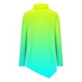 thumbnail image 5 of yievot Women Tunic Tops Turtleneck Long Sleeve Solid Color Irregular Hem Blouse Shirts, 5 of 5