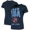 Team USA Women's Neon Sportsmen Track & Field T-Shirt - Navy