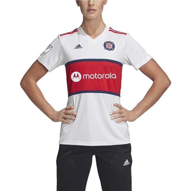adidas Chicago Fire Jersey para mujer, blanco, extragrande