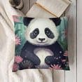 thumbnail image 3 of Panda Cushion Case Cute Panda Throw Pillow Covers for Boys Girls Cartoon Decorative Pillowcase Flower Pattern Home Decor, 3 of 5