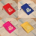 thumbnail image 4 of Chinese Jewelry Double-sided Embroidered Gift Drawstring Pocket Storage Vintage Bags Packing Adjustable Pouches Organizer Yellow, 4 of 8