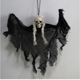 thumbnail image 4 of Halloween Skull Hanging Ghost Ornaments 13.8in Tattered Cloth Spooky Pendant Props ,Indoor Outdoor Ghost House Seasonal Decor Multi‑color Options, 4 of 5