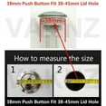 thumbnail image 3 of 38mm Matt Black Dual Flush Toilet Cistern Push Button, 3 of 5