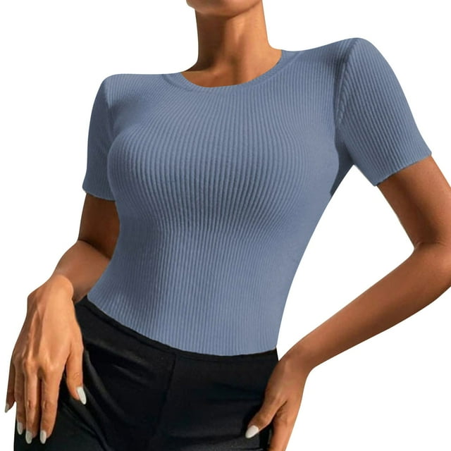 Women's Summer Sexy V Neck Knitted Solid Color Tank Top
