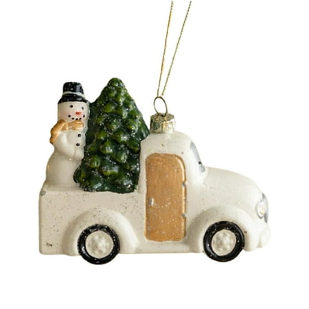 

✪ Christmas Pendant House Wreath Drum Pendants for Xmas Tree Home Garden Farmhouse Door Hanging Special Shape Ornament