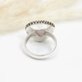 thumbnail image 4 of Natural Rose Quartz Birthstone Ring 925 Sterling Silver Handmade Jewelry Trillion Cut Healing Crystal Ring, 4 of 6