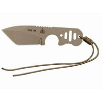 TOPS Knives FDX 66 Fixed Blade Knife 2.75" Tanto Point 1095 Coyote Tan Blade 1095 Handle Coyote Tan