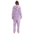 thumbnail image 4 of Just Love Christmas Print Pom Pom Adult Bodysuit (Plaid - Purple, XX-Large), 4 of 4