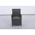 thumbnail image 4 of Bora Bora Two-Tone Wicker Rattan Dining Set in Charcoal Cushion, 4 of 5