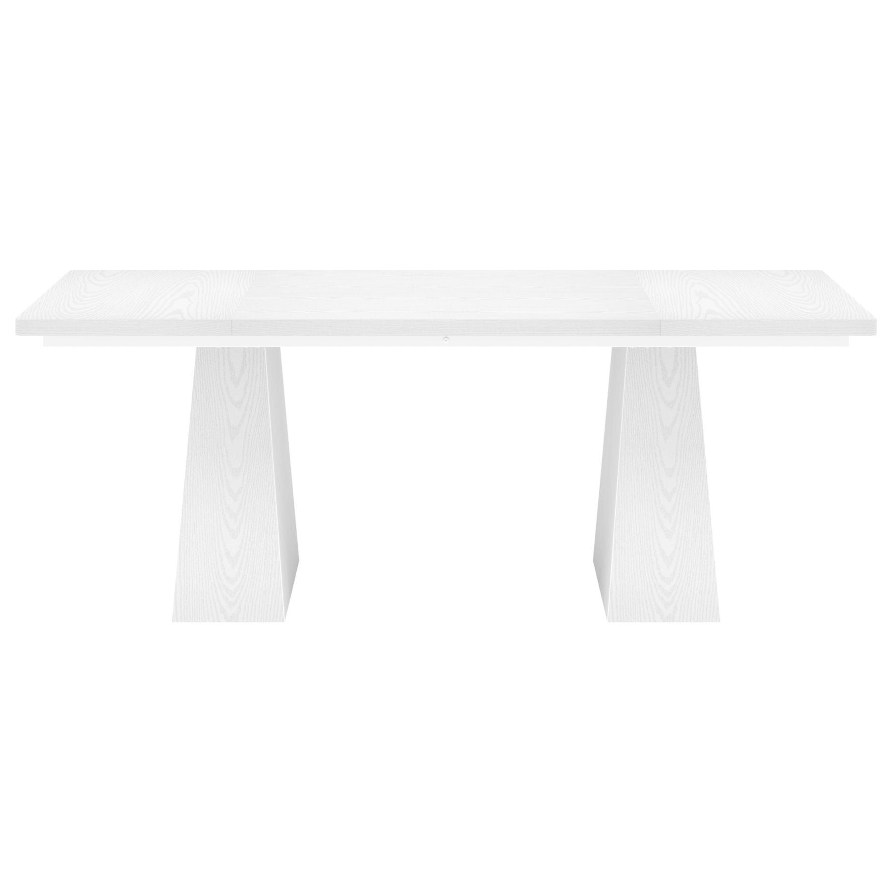 Fnova 63" Home Office Computer Desk, White Modern Executive Desk, Writing Desk, Easy to Assemble