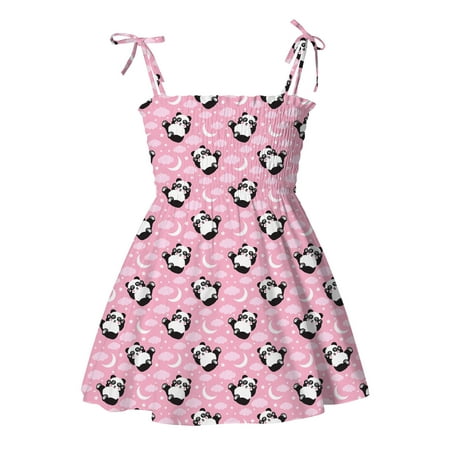 

Fsqjgq for Girls 5 Years Old Toddler Strap Baby Dresses Girls Casual Kids Sleeveless Clothes Summer Beach Girls Dresses Toddler Dress Fall Polyester Spandex Pink 120