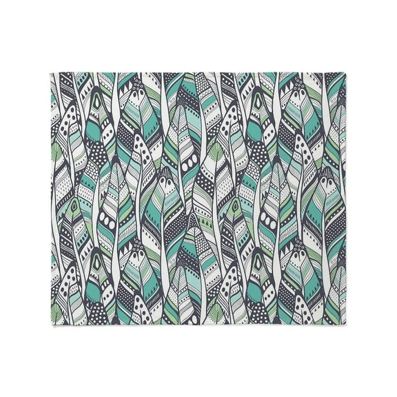 CafePress - Boho Feathers Throw Blanket - Soft Fleece Throw Blanket, 50"x60" for All Ages