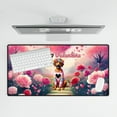 thumbnail image 4 of Hello Valentine’s Day Rhodesian Ridgeback Flower Crown Romantic Pink Floral Desk Mat Full Keyboard Mouse Pad Ridgebacks Dog Lover Gifts Large Mousepad - 00031, 4 of 5
