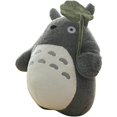 thumbnail image 2 of Lindo peluche de criatura del bosque gris con sombrero de hoja, muñeco de peluche suave de 30 cm, ideal para niños y coleccionistas., 2 of 8