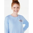 thumbnail image 3 of Joyspun Women’s Long Sleeve Tee and Joggers, 2-Piece Pajama Set, Sizes S-3X, 3 of 5