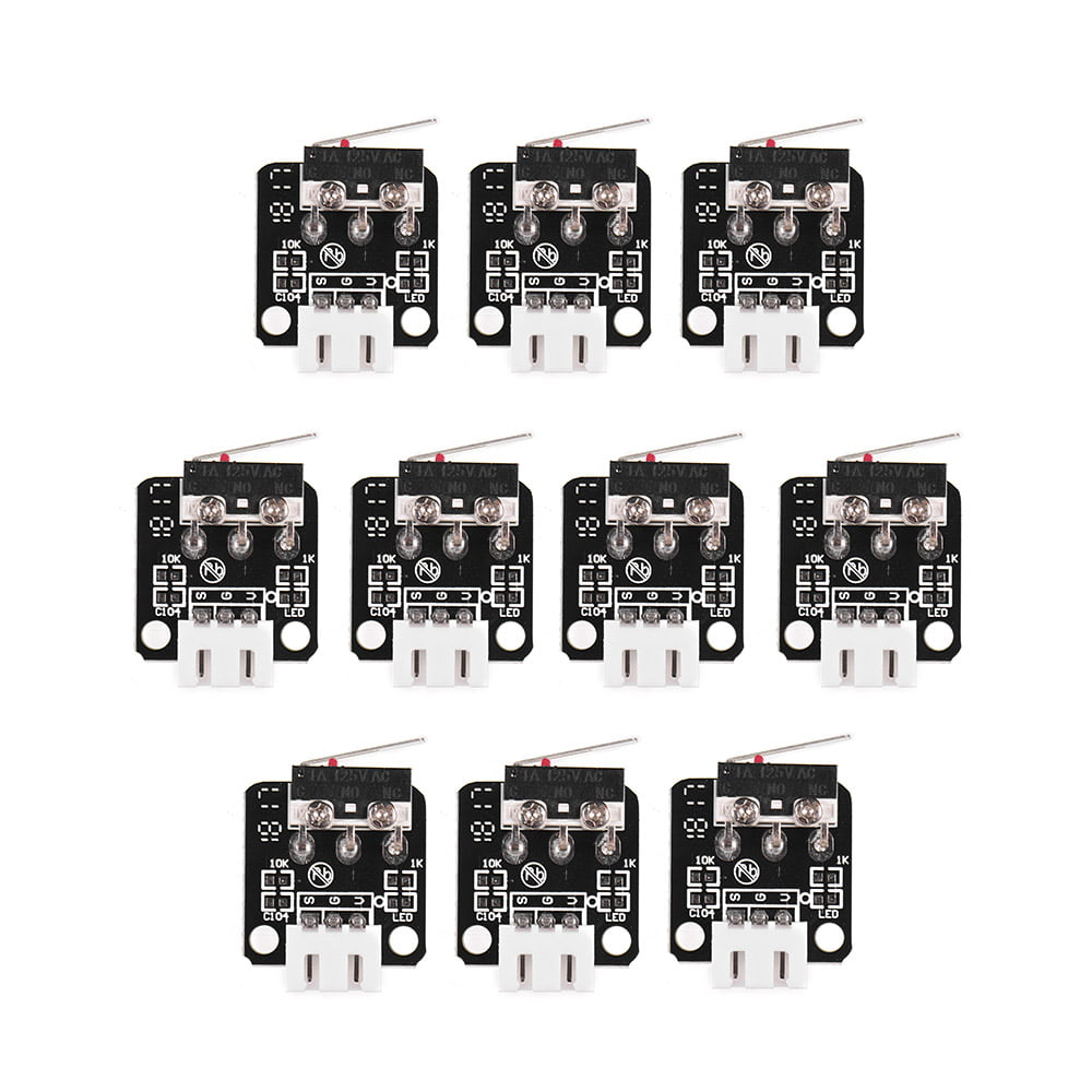 Sara-u 5Pcs 3D Printer Accessories X/Y/Z Axis End Stop Limit Switch 3Pin N/O N/C Control Easy To Use Micro Switch for CR-10 Series Ender-3