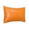 thumbnail image 2 of Bingfone Orange Glitter2 Print Satin Pillowcase for Hair - Standard Size with Zipper Silky & Soft Pillow Covers,20x30 inches, 2 of 8
