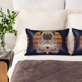 thumbnail image 4 of Bingfone Pug dog Yoga Print Satin Pillowcase for Hair - Standard Size with Zipper Silky & Soft Pillow Covers,20x30 inches, 4 of 8