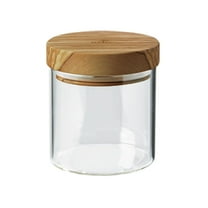 Berard Glass Jar with Olive Wood Lid, 13.5 Ounce