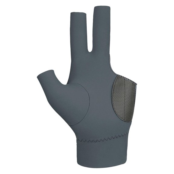 funtasica 3 Finger Billiard Glove, Pool Cue Glove for Women, Professional Snooker Cue Sports Glove for Playing Training Billiards Fitness Grey and Left