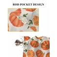 thumbnail image 6 of Thanksgiving Fall 2 Panel Kitchen Curtains for Small Windows, Farmhouse Autumn Orange Pumpkin Bathroom Tier Curtain, Short Window Treatment for Bedroom/Living Room 55"x24", 6 of 6