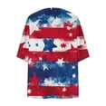 thumbnail image 5 of Gamivast 4Th of July Cardigan for Women Flag Print V Neck 3/4 Sleeve Open Front Loose Fit Summer Tops Lightweight Kimono Cardigan 3/4 Sleeve Vacation Wear outfits, 5 of 6