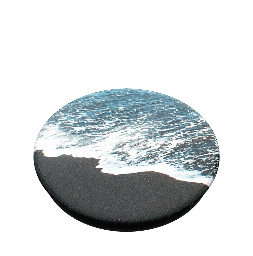 PopSockets Grip with Swappable Top for Cell Phones, PopGrip Black Sand