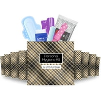 Menstrual Kit All-in-One 10 Pack | Convenience on The Go | Period Kit Pack for Travelling, Tweens & Teenagers or just When Youre Out | Individually Wrapped Feminine Hygiene Product (Light Leather)