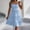 Sky Blue, variant on Rvasteizo Sundress Solid Sleeveless Sling Backless Shirred Layered Ruched Summer Casual Outfit