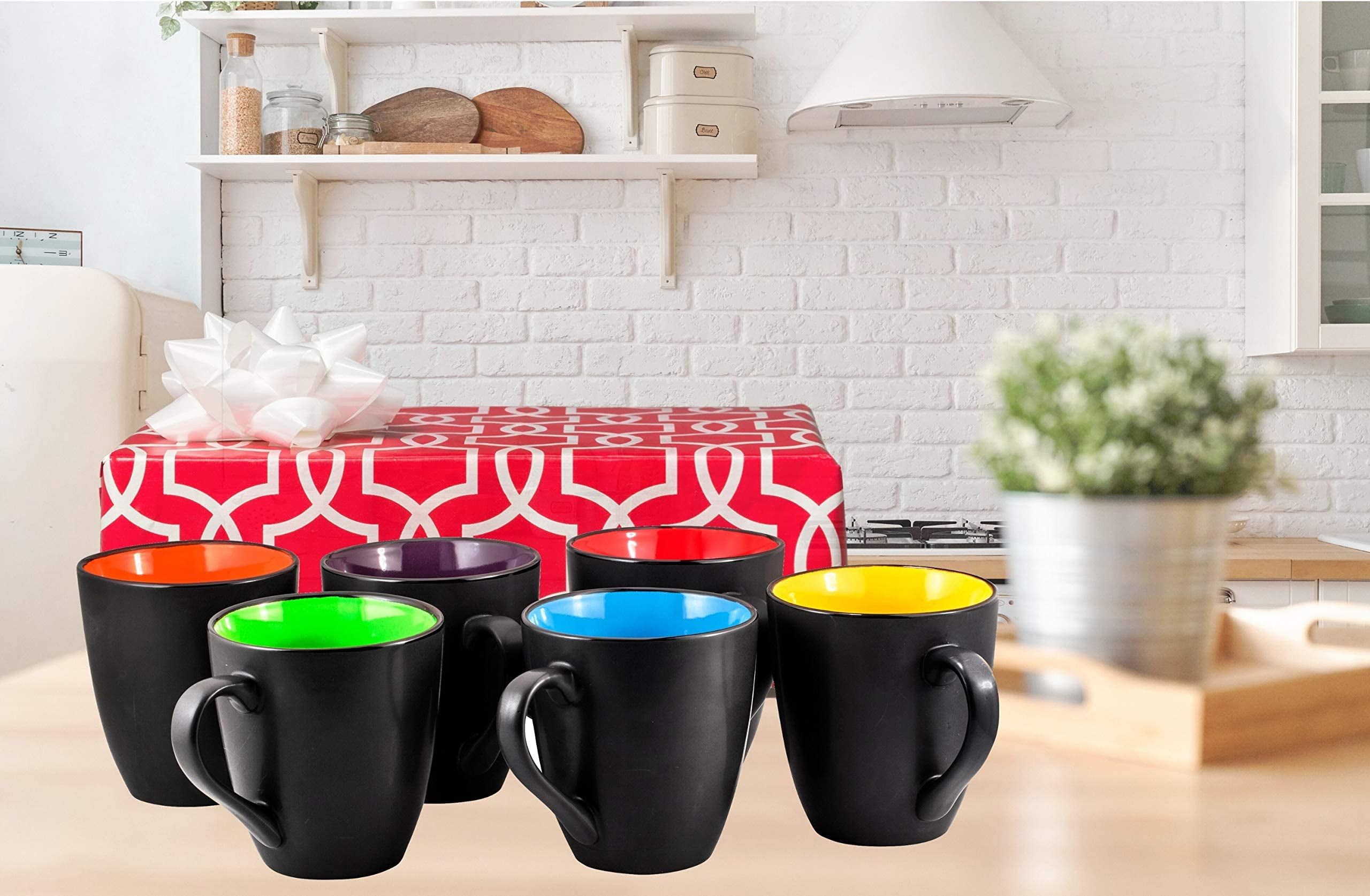 Farielyn-X 6 Pack Coffee Mug Set, 16 Ounce Ceramic Coffee Cups, Black Large  Coffee mugs, Restaurant …See more Farielyn-X 6 Pack Coffee Mug Set, 16