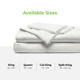 thumbnail image 6 of Cariloha Resort Bamboo Viscose 4-Piece Bed Sheet Set - Cooling, Odor-Resistant, Sustainable, Hypoallergenic, Soft and Durable - Flat and Fitted Sheets and Two Pillowcases - Split King - White, 6 of 7