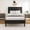 Black, variant on LEGAHOME Twin Bed Frame, Upholstered Platform Bed with Button Tufted Linen Fabric Headboard, Modern Twin Size Bed, Heavy Duty Single Bed Frame, No Box Spring Needed, Wood Slat Support, Drak Gray