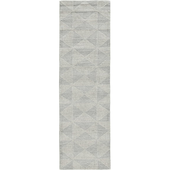 9'x13' Ivory Hand Tufted Space Dyed Geometric Indoor Area Rug