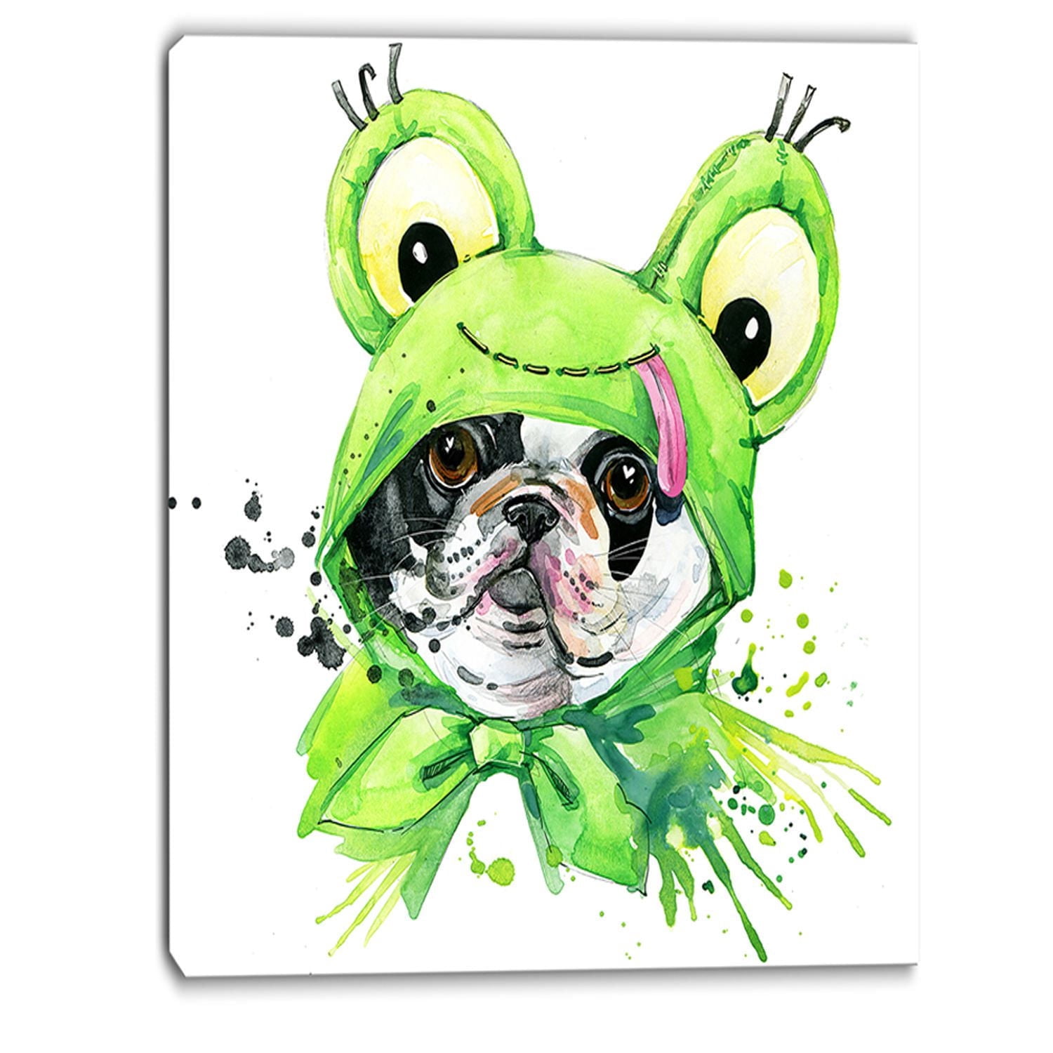 Design Art French Bulldog Illustration Canvas Print