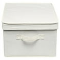 Household Essentials Large Canvas Storage Box with Lid