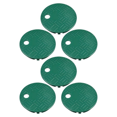 Pretyzoom 6Pcs Round Irrigation Valve Box Lid Weather Resistant Sprinkler Control Cover for Garden Pretyzoom 6Pcs Round Irrigation Valve Box Lid Weather Resistant Sprinkler Control Cover for Garden