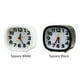 thumbnail image 3 of Reloj despertador cuadrado creativo sin tictac, silencioso, con números, for dormitorio, mesita de noche, oficina, decoración del hogar, relojes de cuarzo que funcionan con pilas, 3 of 5