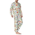 thumbnail image 2 of Naloa Hello Summer2 Men’s Pajamas Set - Long Sleeve Button Down Sleep Shirt and Pajama Bottoms Sleepwear Set-X-Large, 2 of 7