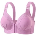 thumbnail image 1 of Product Category Bra Front Closure Comfort Wireless Support Full Coverage Everyday Wear Lightweight Non Padded Underwire for Senior Women, 1 of 8