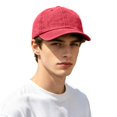 thumbnail image 4 of Goodw7 Adjustable Baseball Cap Unstructured, Washed Cotton Plain Dad Hat with Embroidery, Retro British Style Wide Brim Breathable Sun Hat for All Seasons, 4 of 5