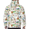 thumbnail image 7 of Kdxio Sea Animals 1 Print Mens Casual Hooded Collar Drawstring Hoodies Pullover Sweatshirts Casual Long Sleeve Shirts-XX-Large, 7 of 7