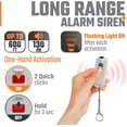 thumbnail image 3 of Llavero de alarma personal de autodefensa para mujeres - USB recargable impermeable 130 dB botón de seguridad de pánico Silbato de sirena con luz led - (blanco), 3 of 9