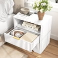 thumbnail image 4 of Nightstand with 2 Drawers,Smart Nightstand Bedside Tables with Night Light,Modern End Table for Bedroom,Living Room,White, 4 of 8