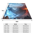 thumbnail image 3 of Sikiie Red And Blue Fire Mountains Ultra-Soft Micro flannel Blanket Luxury All Seasons Warm Blanket for Bedding Sofa and Travel (4 sizes)-60"x50", 3 of 7